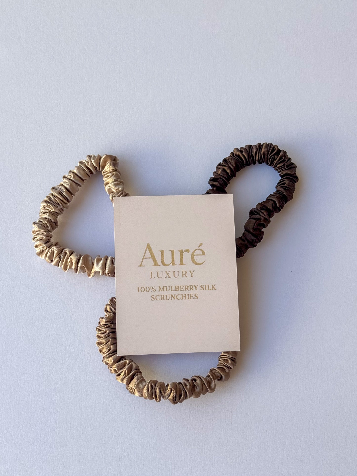 Aurè 100% Mulberry Silk Scrunchies 3 Pack