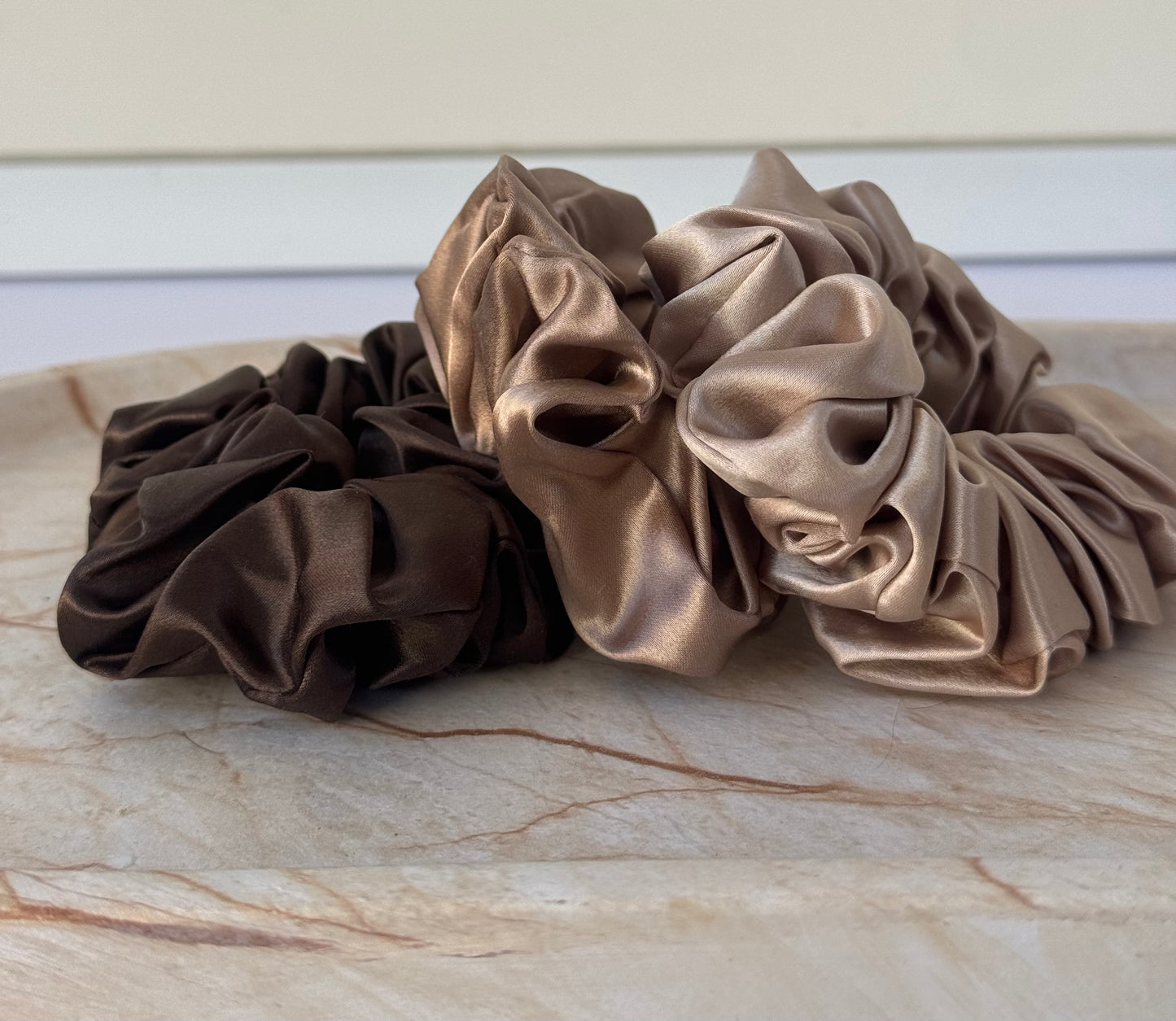 Aurè 100% Mulberry Silk Scrunchies 3 Pack