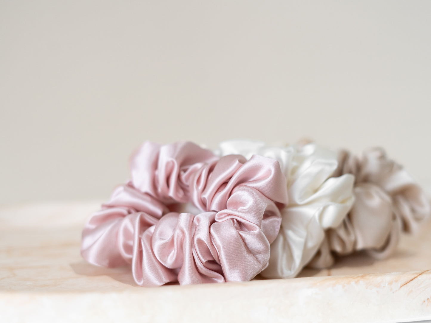 Aurè 100% Mulberry Silk Scrunchies 3 Pack