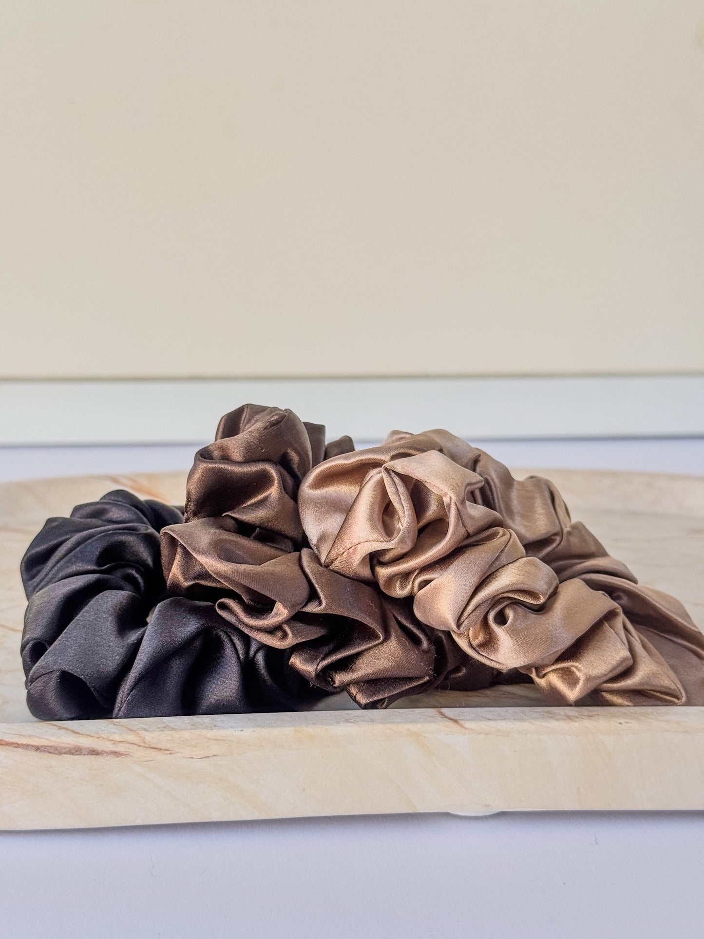 Aurè 100% Mulberry Silk Scrunchies 3 Pack